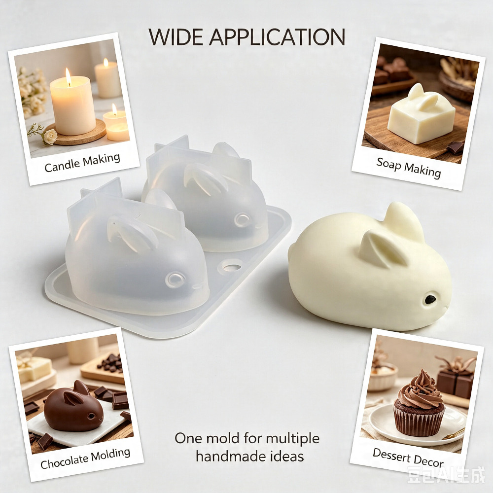 3D Mini Rabbit Silicone Mold F - Soap Making Instructions review and price