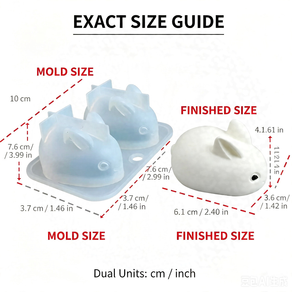 3D Mini Rabbit Silicone Mold F - Soap Making Instructions review and price