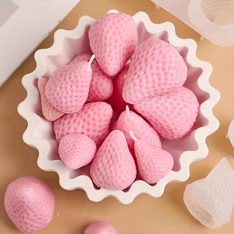 Strawberry Silicone Candle Mol - Soap Making Instructions review and price