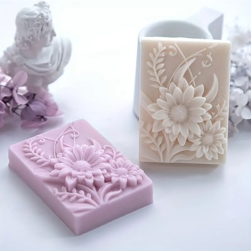 3D Flower Square Soap Silicone - Soap Making Kit For Beginners review and price