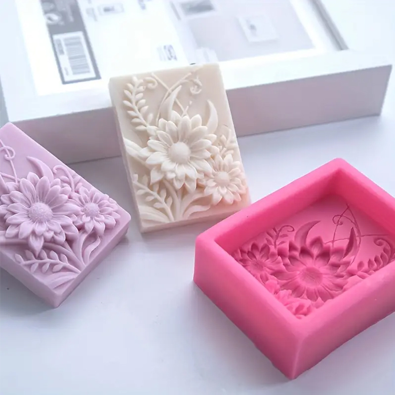 3D Flower Square Soap Silicone - Soap Making Kit For Beginners review and price