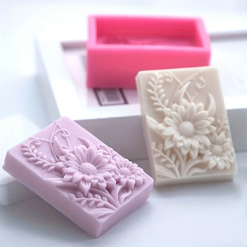 3D Flower Square Soap Silicone - Soap Making Kit For Beginners review and price