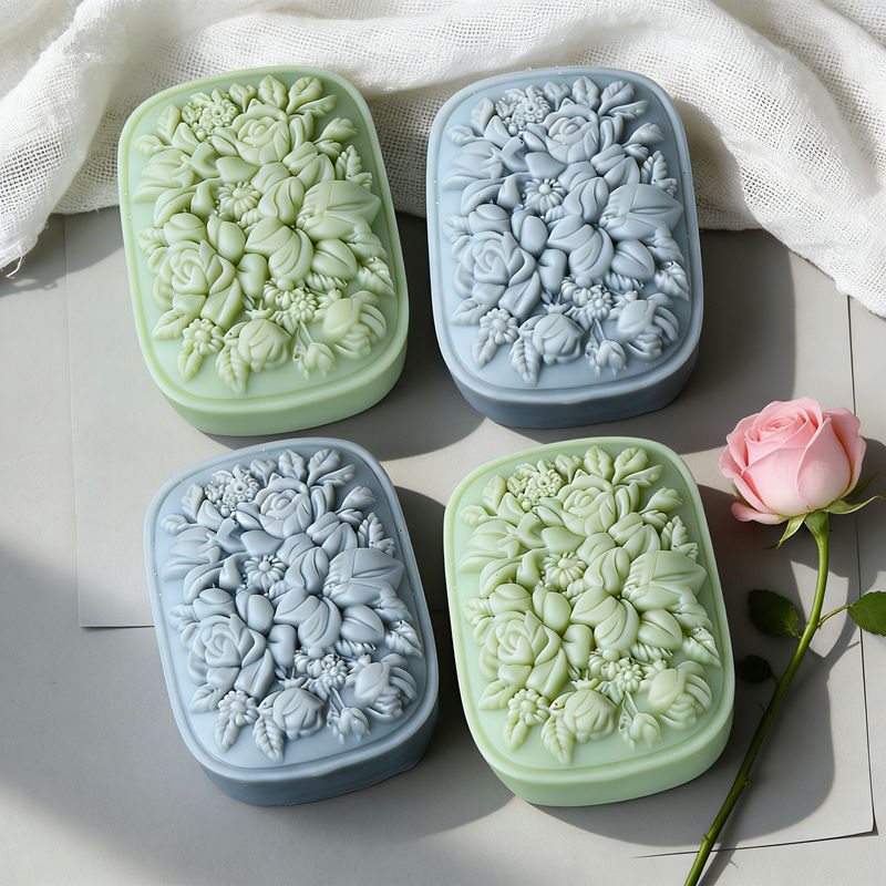 Square Floral Silicone Soap Mo - Soap Making Kit For Beginners review and price