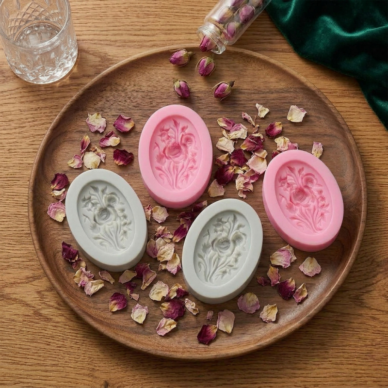 4 Silicone mold with flower sh - Soap Making Instructions review and price
