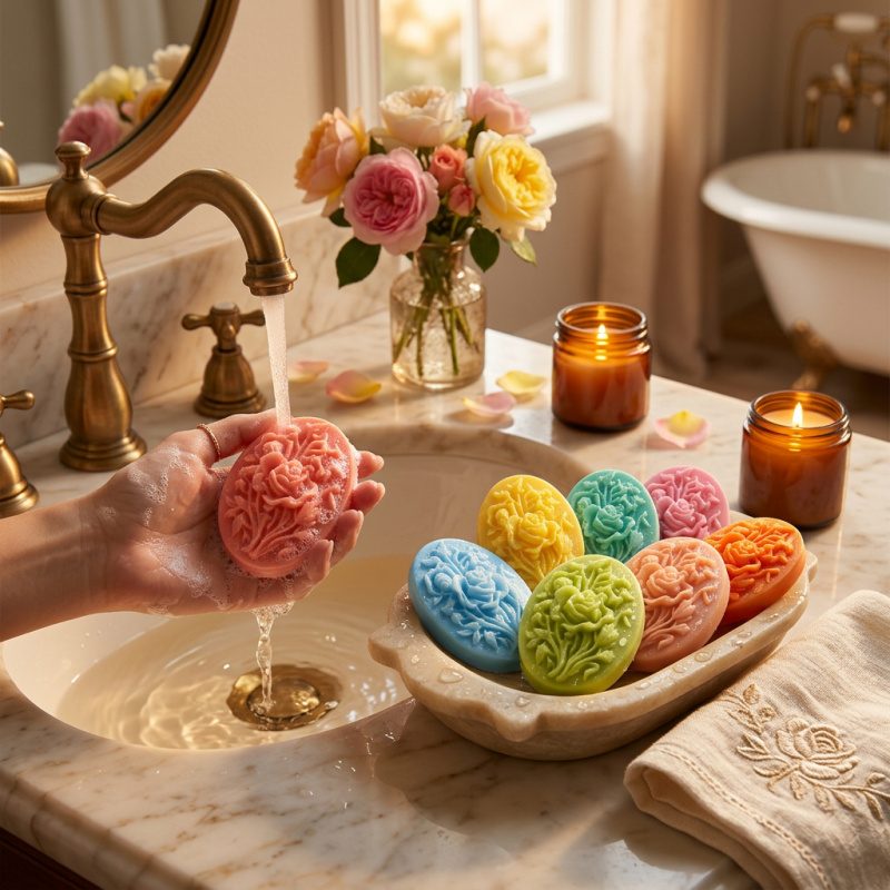 4 Silicone mold with flower sh - Soap Making Instructions review and price